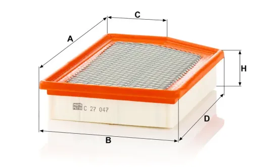Luftfilter MANN-FILTER C 27 047 Bild Luftfilter MANN-FILTER C 27 047