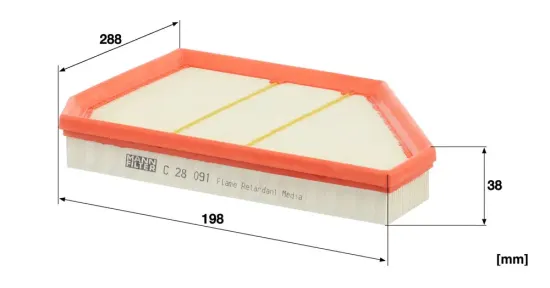 Luftfilter MANN-FILTER C 28 091 Bild Luftfilter MANN-FILTER C 28 091