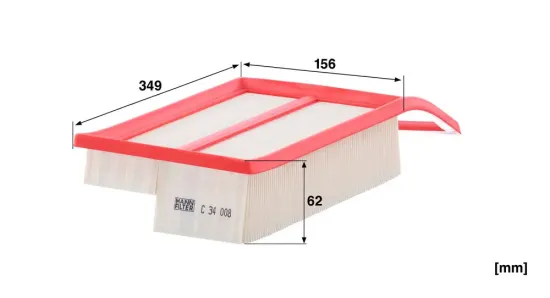 Luftfilter MANN-FILTER C 34 008 Bild Luftfilter MANN-FILTER C 34 008