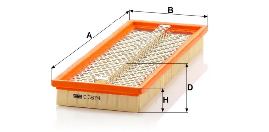 Luftfilter MANN-FILTER C 3874 Bild Luftfilter MANN-FILTER C 3874