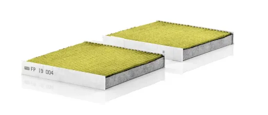 Filter, Innenraumluft Motorraum Beifahrerseite, unter der Wasserkastenabdeckung MANN-FILTER FP 19 004 Bild Filter, Innenraumluft Motorraum Beifahrerseite, unter der Wasserkastenabdeckung MANN-FILTER FP 19 004
