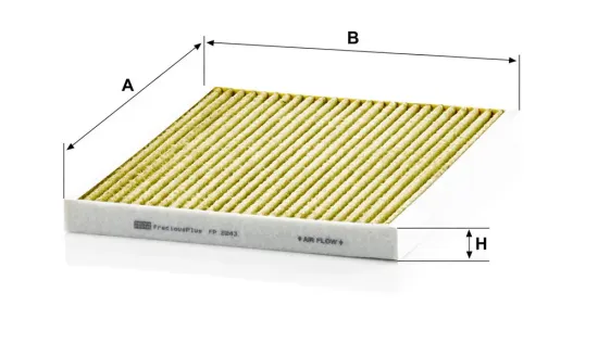 Filter, Innenraumluft hinter dem Handschuhfach MANN-FILTER FP 2243 Bild Filter, Innenraumluft hinter dem Handschuhfach MANN-FILTER FP 2243