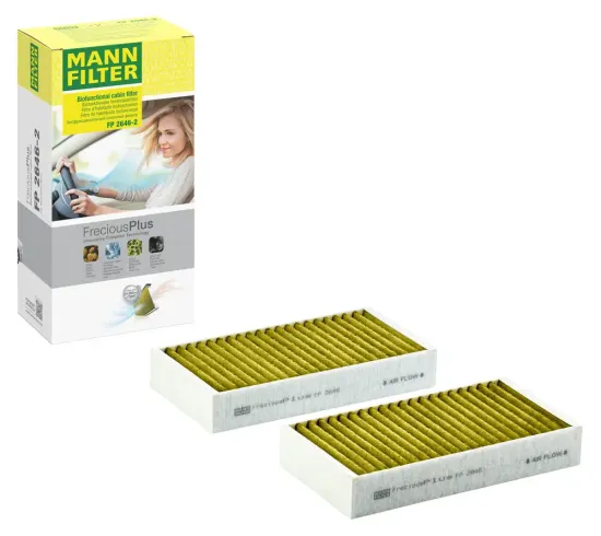 Filter, Innenraumluft hinter dem Handschuhfach MANN-FILTER FP 2646-2 Bild Filter, Innenraumluft hinter dem Handschuhfach MANN-FILTER FP 2646-2