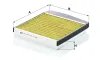 Filter, Innenraumluft unterhalb des Handschuhfaches MANN-FILTER FP 2855 Bild Filter, Innenraumluft unterhalb des Handschuhfaches MANN-FILTER FP 2855