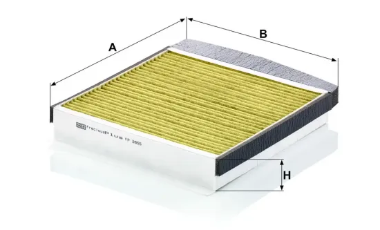 Filter, Innenraumluft unterhalb des Handschuhfaches MANN-FILTER FP 2855 Bild Filter, Innenraumluft unterhalb des Handschuhfaches MANN-FILTER FP 2855