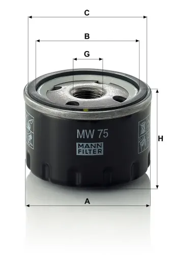 Ölfilter MANN-FILTER MW 75 Bild Ölfilter MANN-FILTER MW 75