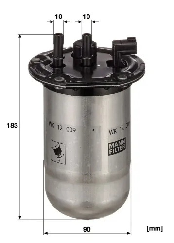 Kraftstofffilter MANN-FILTER WK 12 009 Bild Kraftstofffilter MANN-FILTER WK 12 009