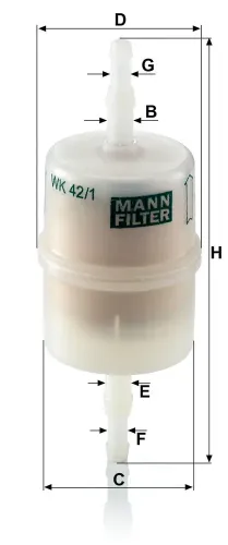 Kraftstofffilter MANN-FILTER WK 42/1 Bild Kraftstofffilter MANN-FILTER WK 42/1