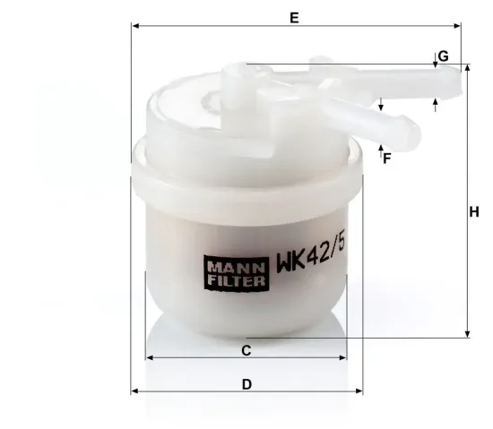 Kraftstofffilter MANN-FILTER WK 42/5 Bild Kraftstofffilter MANN-FILTER WK 42/5
