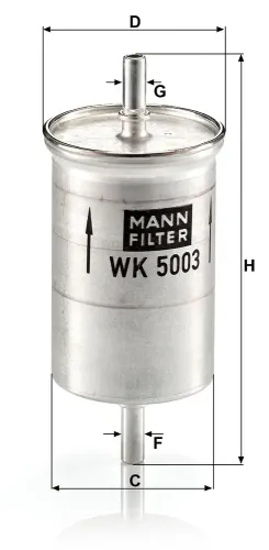 Kraftstofffilter MANN-FILTER WK 5003 Bild Kraftstofffilter MANN-FILTER WK 5003