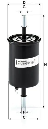 Kraftstofffilter MANN-FILTER WK 55/3 Bild Kraftstofffilter MANN-FILTER WK 55/3