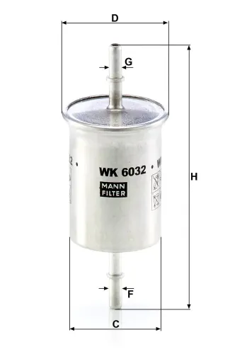 Kraftstofffilter MANN-FILTER WK 6032 Bild Kraftstofffilter MANN-FILTER WK 6032