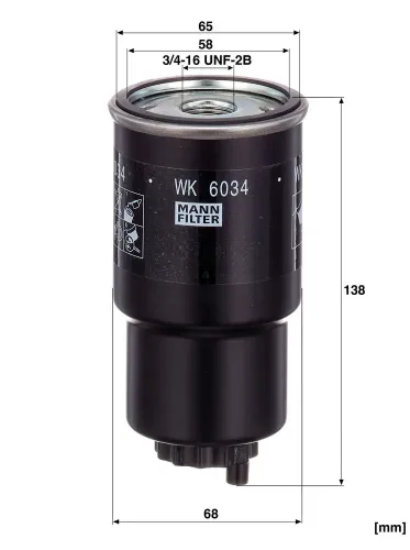 Kraftstofffilter MANN-FILTER WK 6034 Bild Kraftstofffilter MANN-FILTER WK 6034