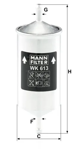 Kraftstofffilter MANN-FILTER WK 613 Bild Kraftstofffilter MANN-FILTER WK 613