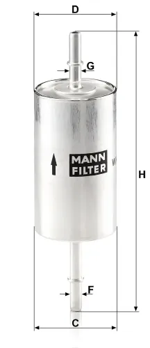 Kraftstofffilter MANN-FILTER WK 614/46 Bild Kraftstofffilter MANN-FILTER WK 614/46