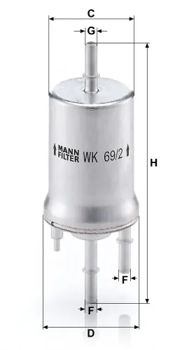 Kraftstofffilter MANN-FILTER WK 69/2 Bild Kraftstofffilter MANN-FILTER WK 69/2