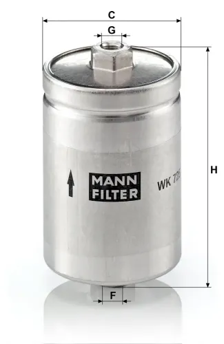 Kraftstofffilter MANN-FILTER WK 725 Bild Kraftstofffilter MANN-FILTER WK 725