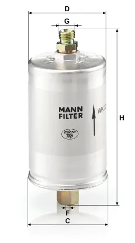 Kraftstofffilter MANN-FILTER WK 726 Bild Kraftstofffilter MANN-FILTER WK 726