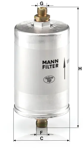 Kraftstofffilter MANN-FILTER WK 726/2 Bild Kraftstofffilter MANN-FILTER WK 726/2
