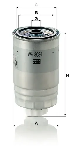 Kraftstofffilter MANN-FILTER WK 8034 Bild Kraftstofffilter MANN-FILTER WK 8034