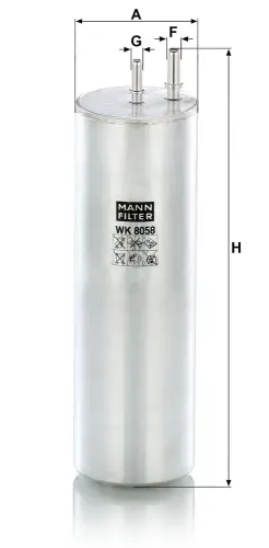Kraftstofffilter MANN-FILTER WK 8058 Bild Kraftstofffilter MANN-FILTER WK 8058