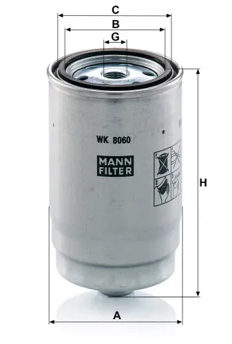 Kraftstofffilter MANN-FILTER WK 8060 z Bild Kraftstofffilter MANN-FILTER WK 8060 z