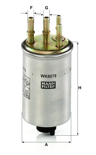 Kraftstofffilter MANN-FILTER WK 8078 Bild Kraftstofffilter MANN-FILTER WK 8078