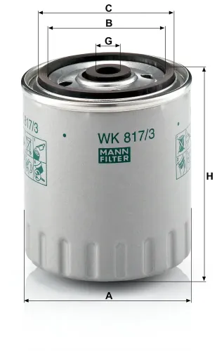 Kraftstofffilter MANN-FILTER WK 817/3 x Bild Kraftstofffilter MANN-FILTER WK 817/3 x