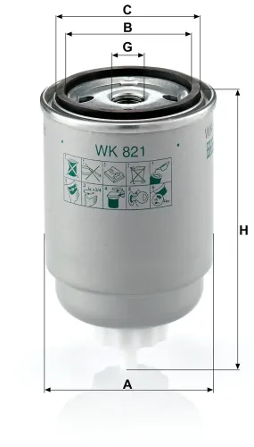 Kraftstofffilter MANN-FILTER WK 821 Bild Kraftstofffilter MANN-FILTER WK 821