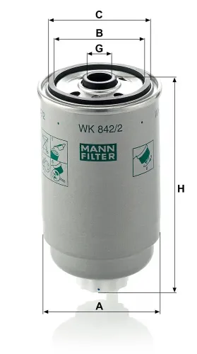 Kraftstofffilter MANN-FILTER WK 842/2 Bild Kraftstofffilter MANN-FILTER WK 842/2