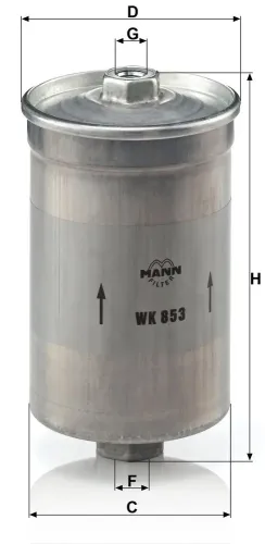 Kraftstofffilter MANN-FILTER WK 853 Bild Kraftstofffilter MANN-FILTER WK 853