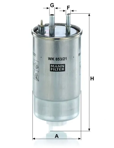Kraftstofffilter MANN-FILTER WK 853/21 Bild Kraftstofffilter MANN-FILTER WK 853/21