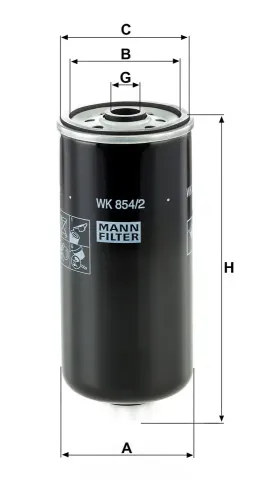 Kraftstofffilter MANN-FILTER WK 854/2 Bild Kraftstofffilter MANN-FILTER WK 854/2