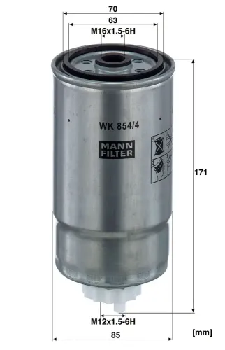 Kraftstofffilter MANN-FILTER WK 854/4 Bild Kraftstofffilter MANN-FILTER WK 854/4