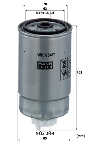 Kraftstofffilter MANN-FILTER WK 854/7 Bild Kraftstofffilter MANN-FILTER WK 854/7