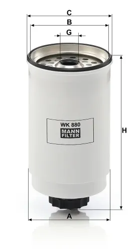 Kraftstofffilter MANN-FILTER WK 880 Bild Kraftstofffilter MANN-FILTER WK 880