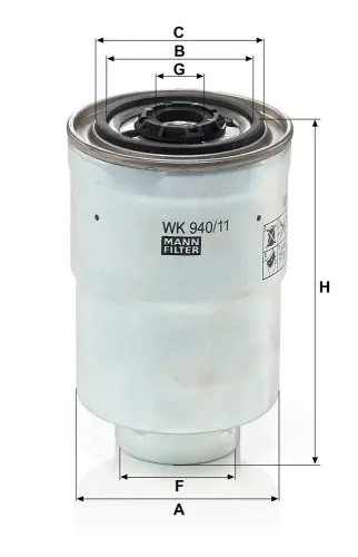 Kraftstofffilter MANN-FILTER WK 940/11 x Bild Kraftstofffilter MANN-FILTER WK 940/11 x