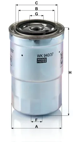 Kraftstofffilter MANN-FILTER WK 940/37 x Bild Kraftstofffilter MANN-FILTER WK 940/37 x