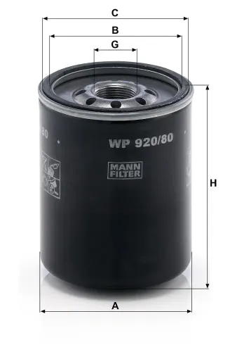 Ölfilter MANN-FILTER WP 920/80 Bild Ölfilter MANN-FILTER WP 920/80