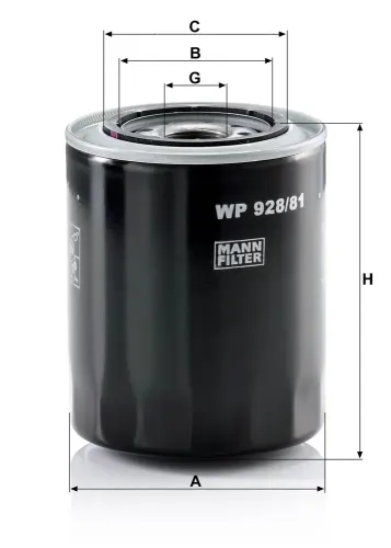 Ölfilter MANN-FILTER WP 928/81 Bild Ölfilter MANN-FILTER WP 928/81