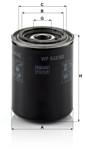 Ölfilter MANN-FILTER WP 928/82 Bild Ölfilter MANN-FILTER WP 928/82
