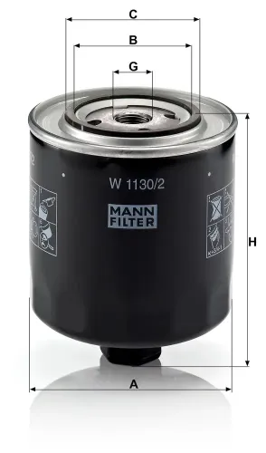 Ölfilter MANN-FILTER W 1130/2 Bild Ölfilter MANN-FILTER W 1130/2