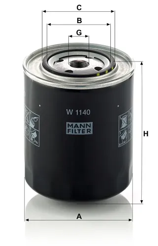 Ölfilter MANN-FILTER W 1140 Bild Ölfilter MANN-FILTER W 1140