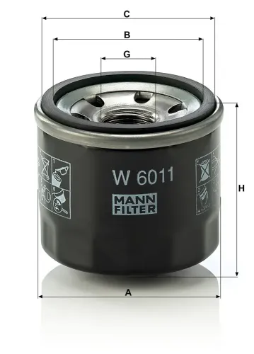 Ölfilter MANN-FILTER W 6011 Bild Ölfilter MANN-FILTER W 6011