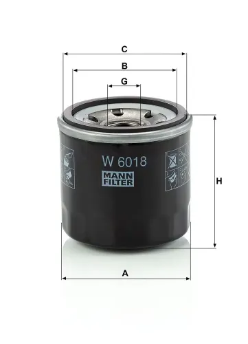 Ölfilter MANN-FILTER W 6018 Bild Ölfilter MANN-FILTER W 6018