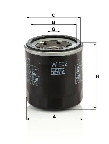 Ölfilter MANN-FILTER W 6021 Bild Ölfilter MANN-FILTER W 6021