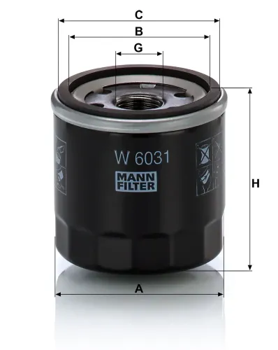 Ölfilter MANN-FILTER W 6031 Bild Ölfilter MANN-FILTER W 6031