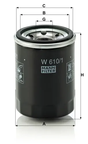 Ölfilter MANN-FILTER W 610/1 Bild Ölfilter MANN-FILTER W 610/1
