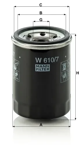 Ölfilter MANN-FILTER W 610/7 Bild Ölfilter MANN-FILTER W 610/7