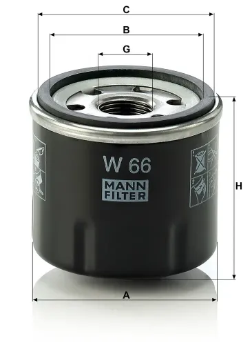 Ölfilter MANN-FILTER W 66 Bild Ölfilter MANN-FILTER W 66